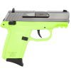 SCCY CPX-1 Gen3 9mm Lime Green Pistol W/ Stainless Steel Slide 3.1" 10+1RD CPX-1TTLGG3